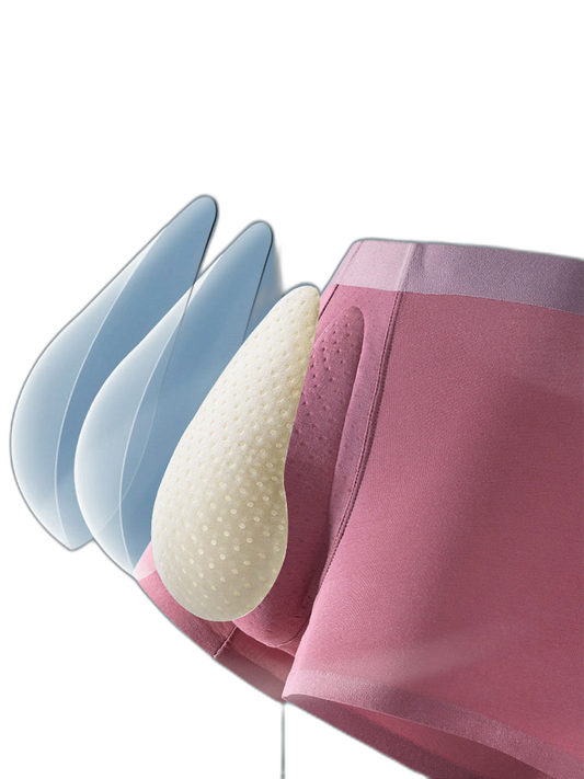 Men's Seamless Trunks with Organic Latex Support Cup