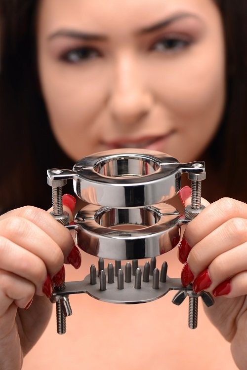 Stainless Steel Spiked CBT Ball Stretcher and Crusher