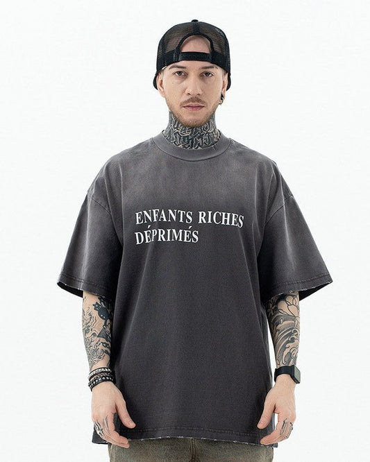 Distressed Gradient Vintage Short Sleeve T-shirt