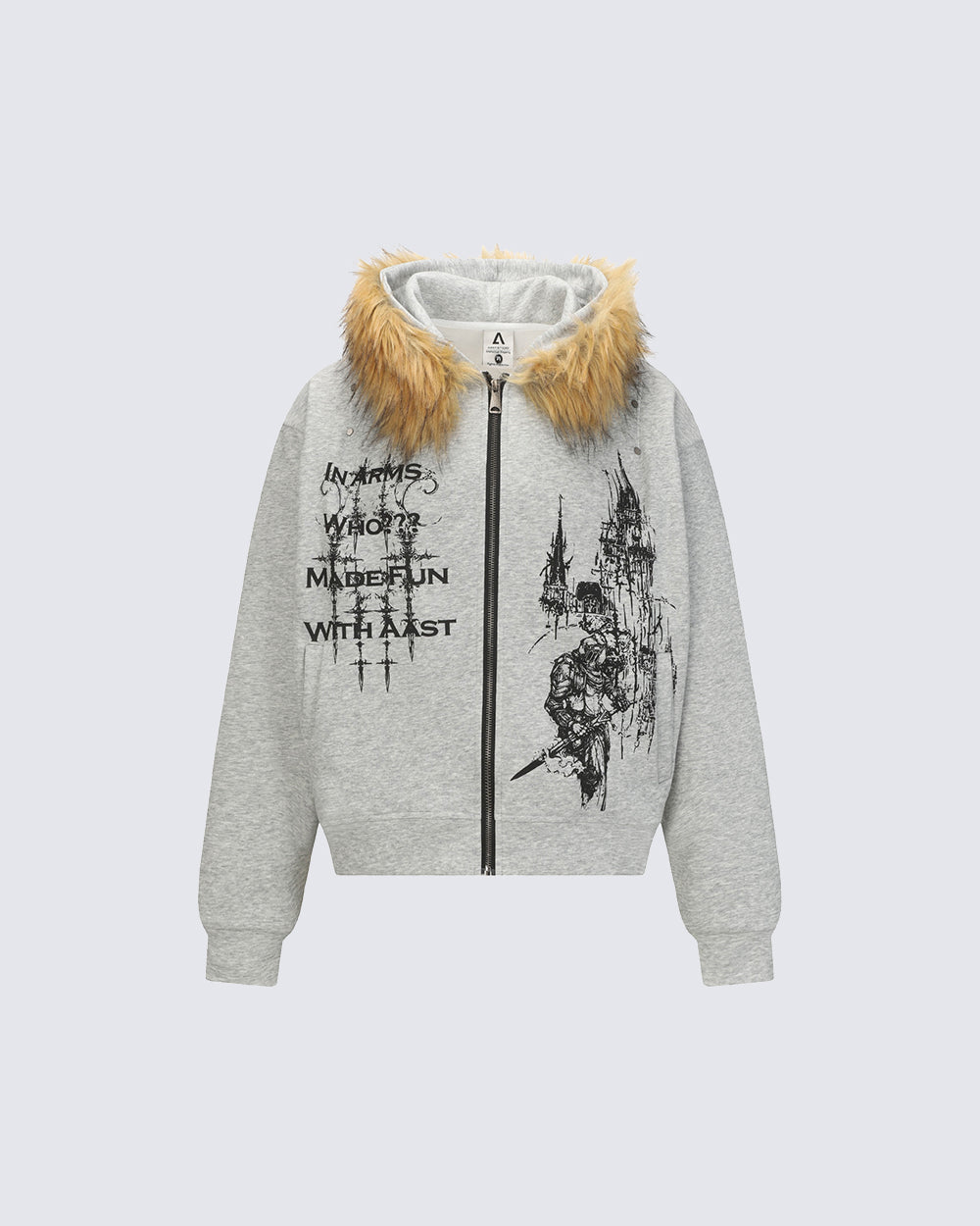 American Street Style Printed Hoodie Jacket