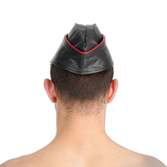 Prowler RED Leather Triangle Cap Black Red