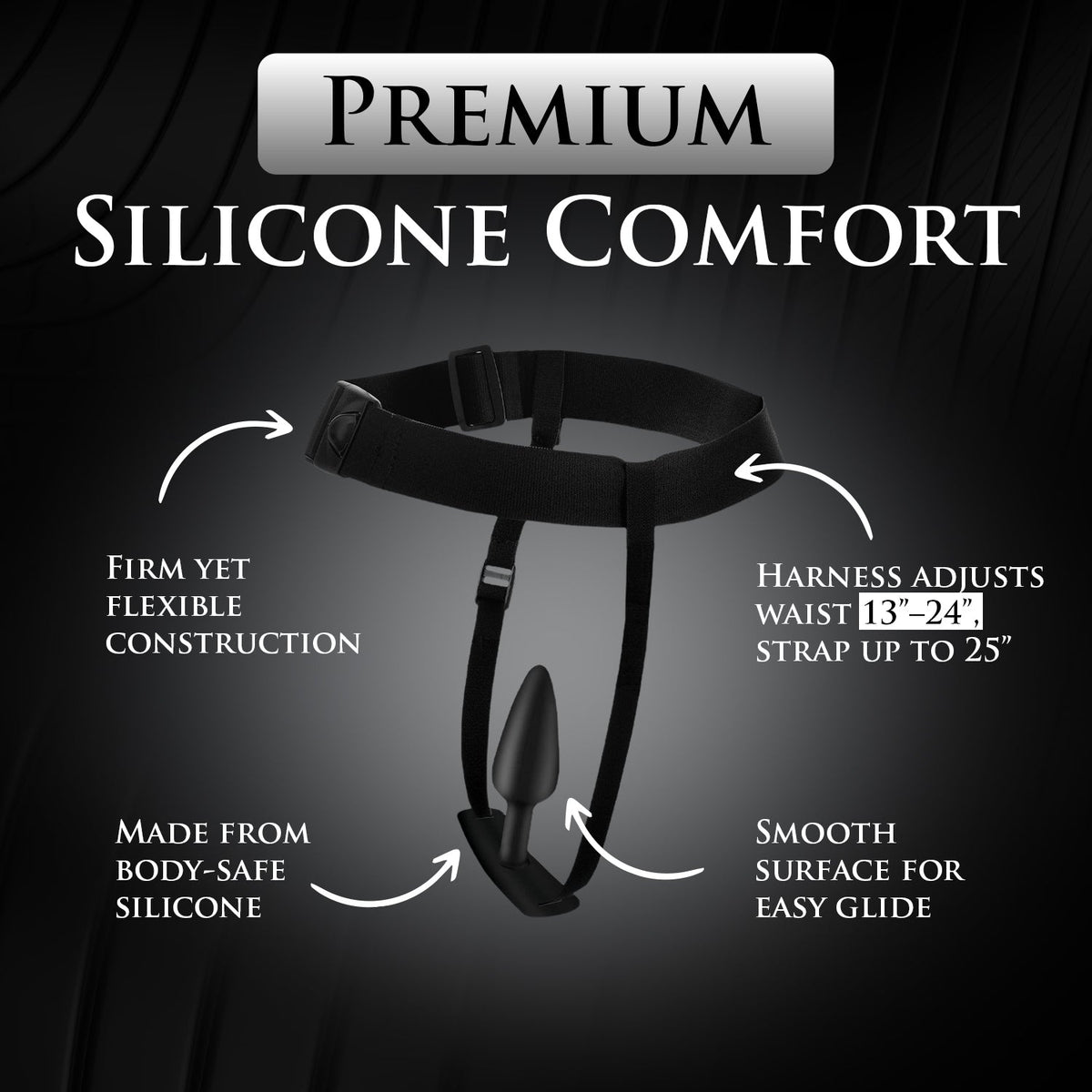 Bum-Tastic Trainer Set Silicone 3 Piece Anal Plug Set with Harness