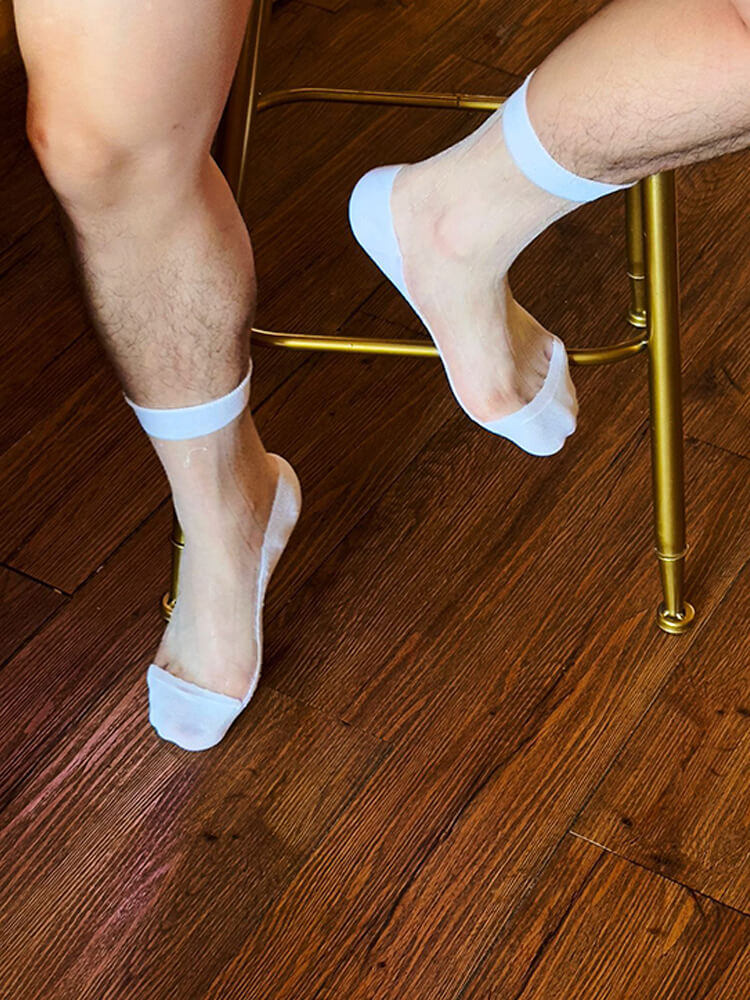 Men's Sexy Thin Crystal Socks