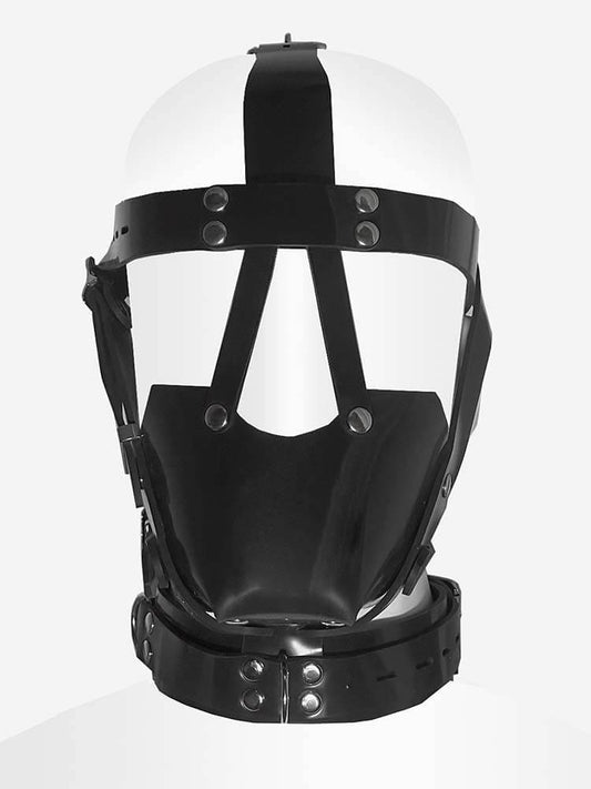 BDSM Locked Restraint Gag Traction Silicone Mask