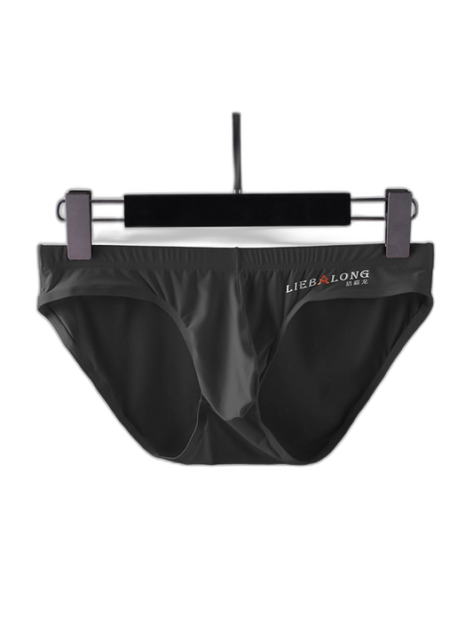 3 Packs of Men's Ice Silk Seamless Convex Pouch Briefs