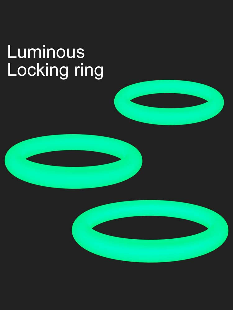 3-Pack Luminous Silicone Sperm Locking Ring
