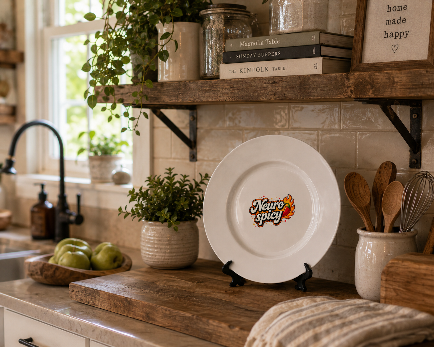 Neurospicy | Crude Crockery | Side Plate & Display Stand