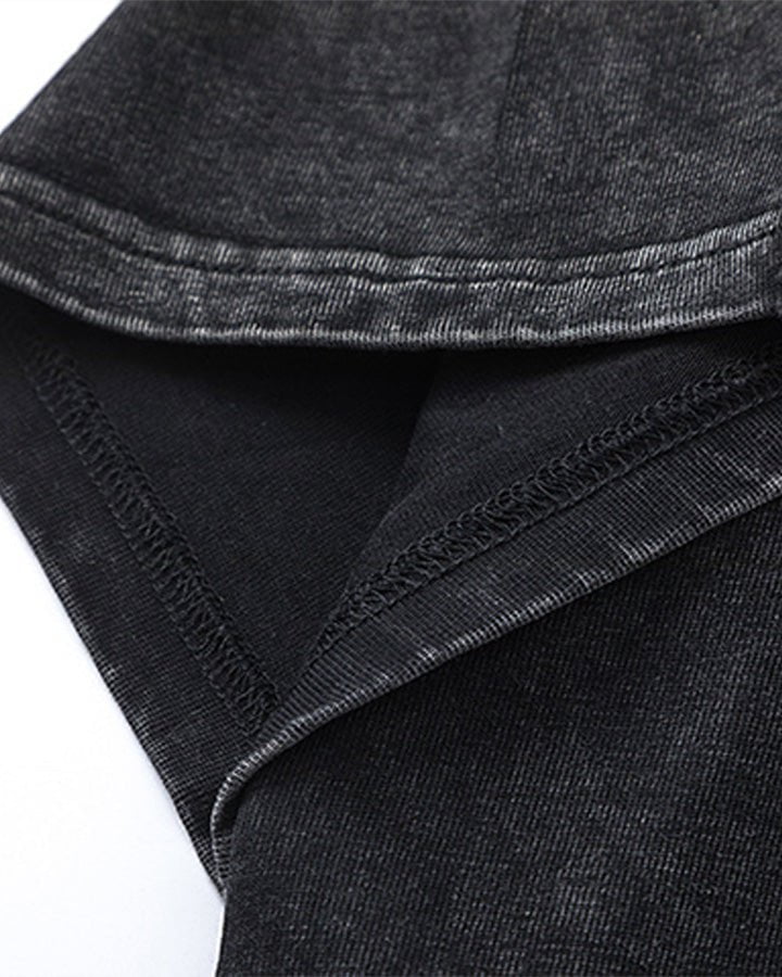 Split Raw Edge Short Sleeve T-Shirt