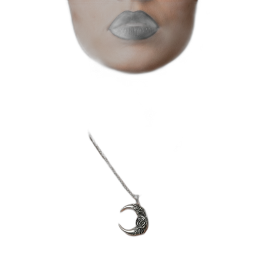 Rose Crescent Necklace
