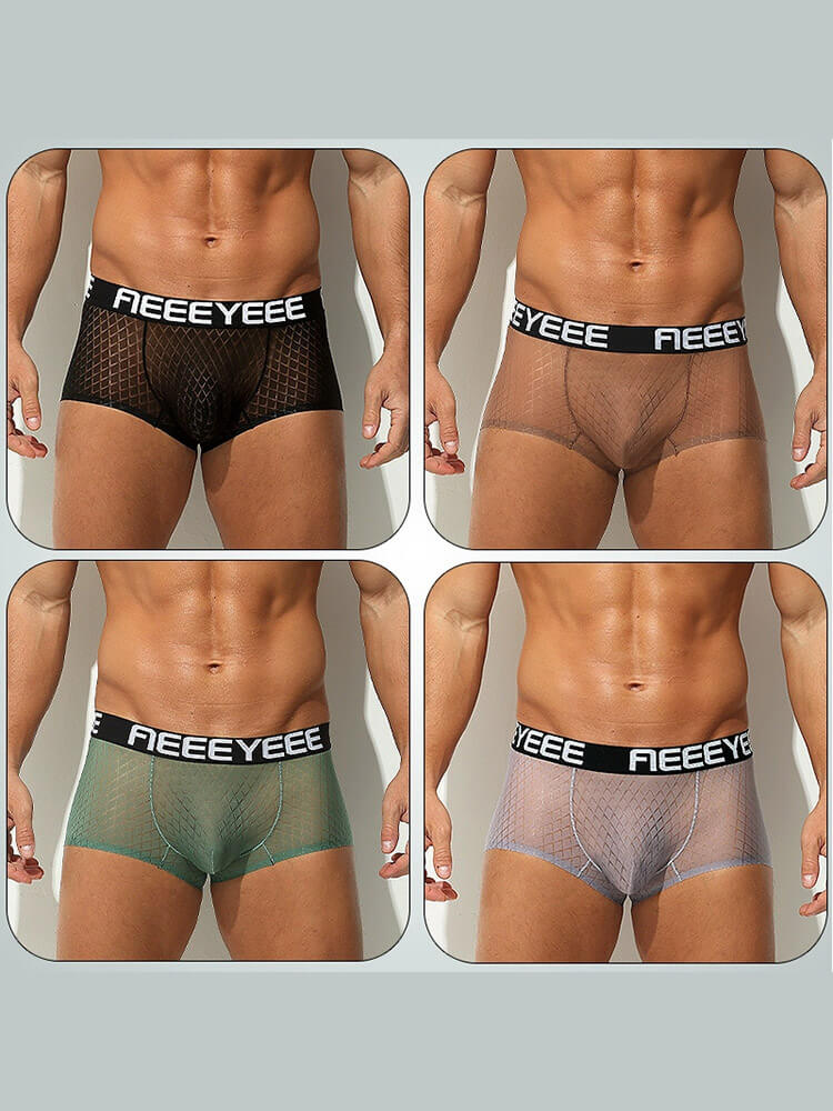Men's Ice Silk Seamless Ultra-thin Trunks