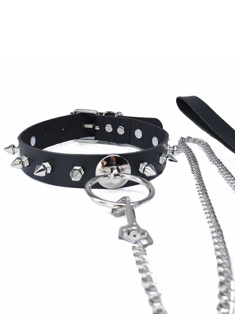 Rivet collar choker necklace neck set