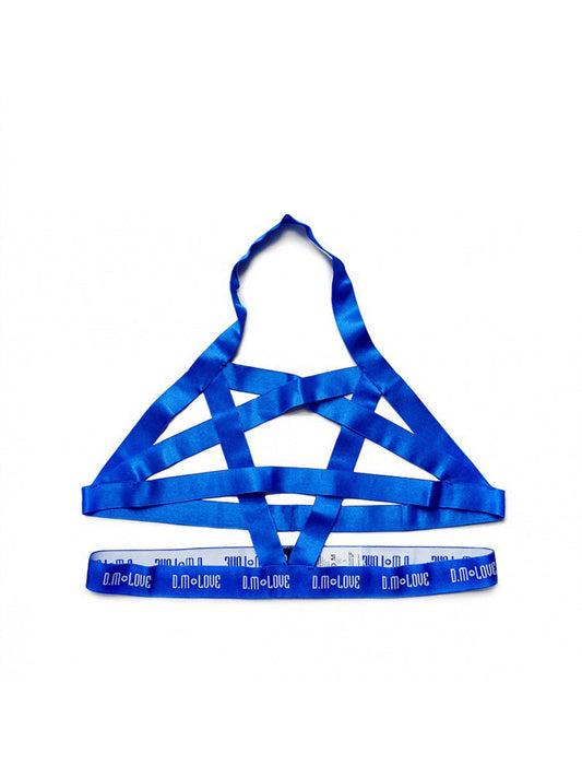 D.M Men's Fashion Letters Hollow Harness - Blue