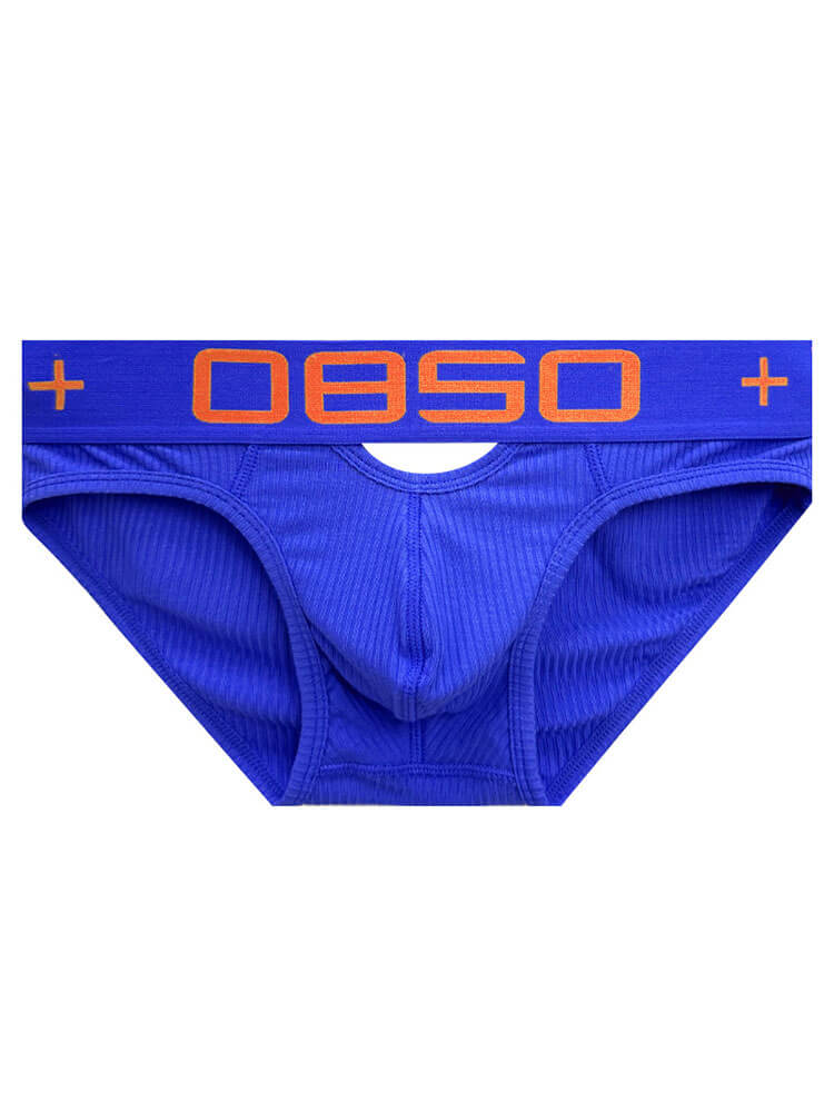 Men's Sexy Low-Rise Hollow Ribbed Briefs