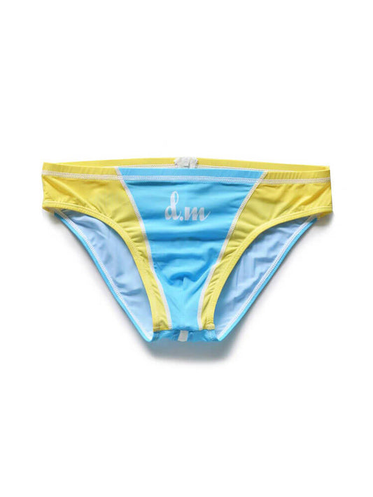 Men's Low-Rise Sexy Color-Block Zip Briefs