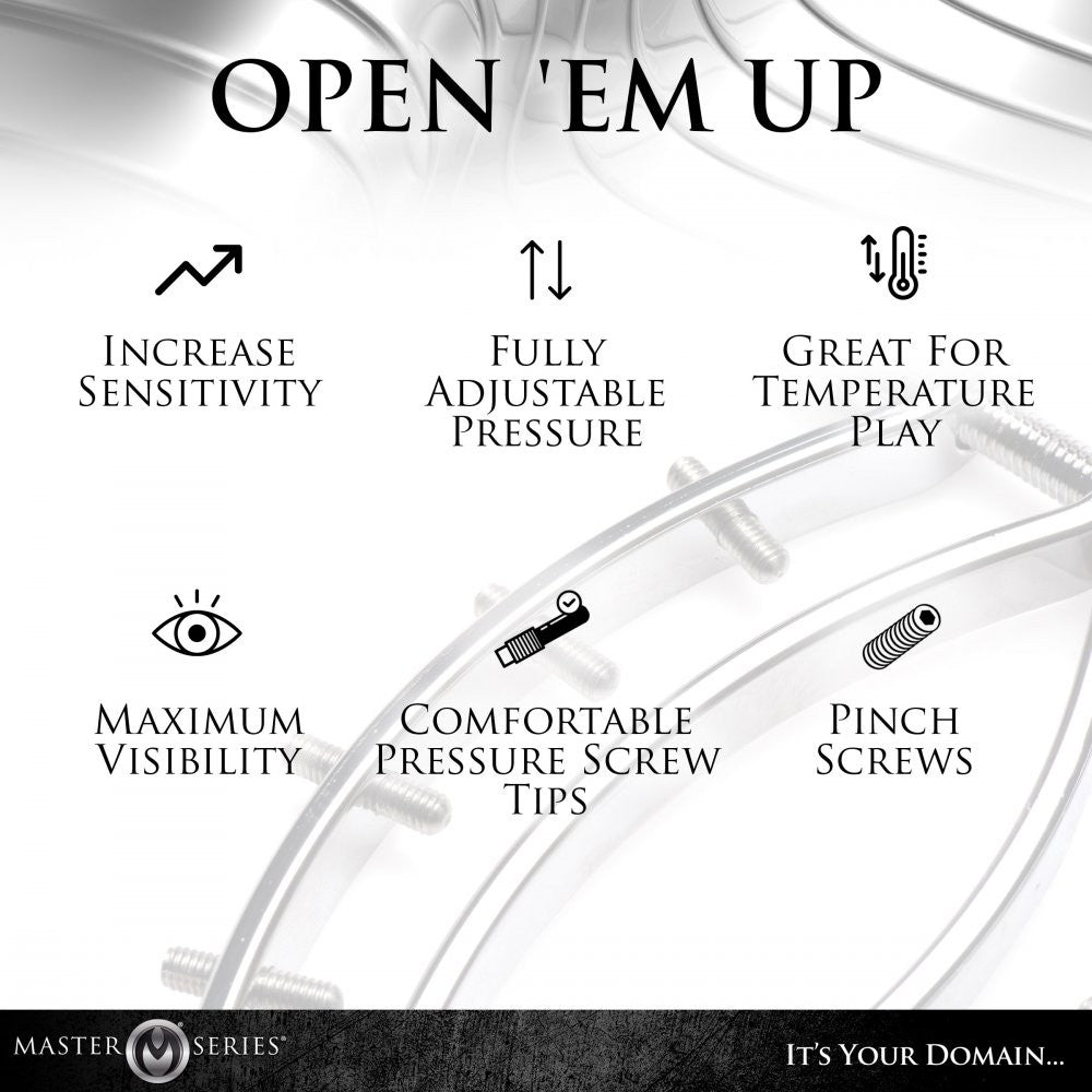 Spread Em Stainless Steel Poker Labia Clamp with Adjustable Pressure Screws