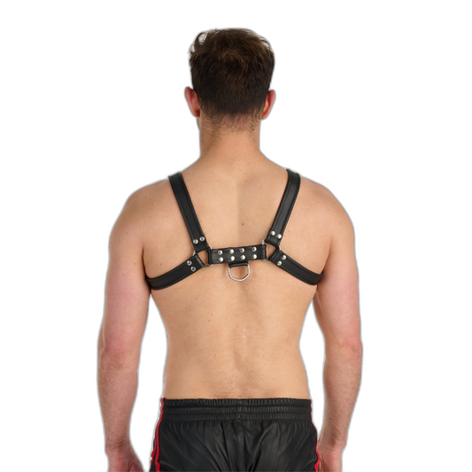 Prowler RED Leather Bull Harness Black