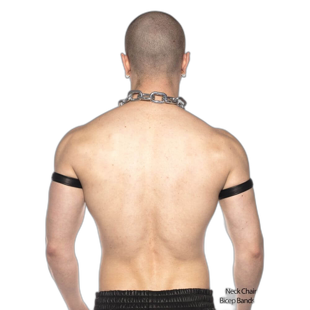 Prowler RED Leather Bicep Band Black