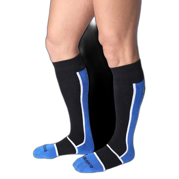 Cell Block 13 Take Down Knee High Socks | Blue