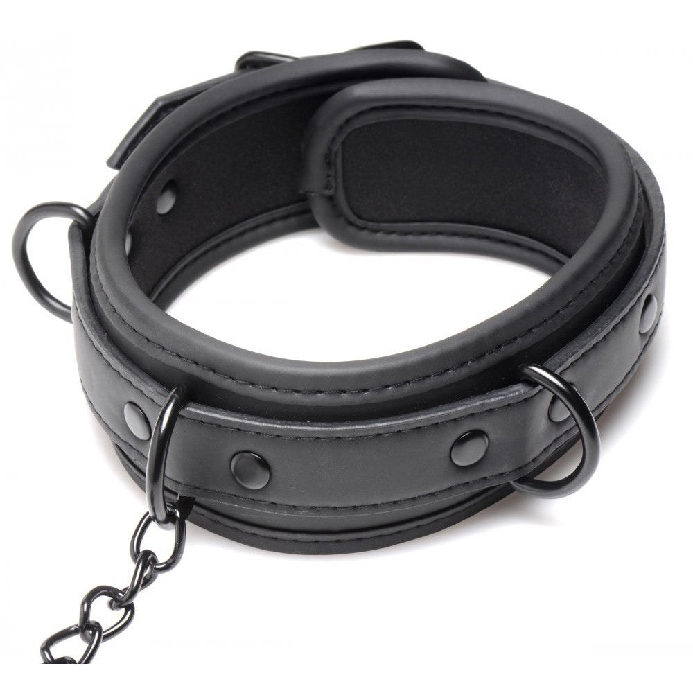 Collared Temptress Collar with Nipple Clamps