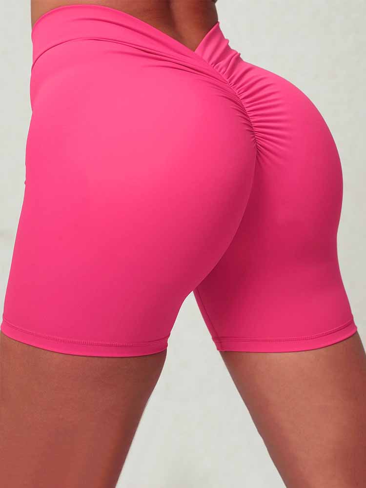 V Back Waist Tight Hip Yoga Fitness Shorts