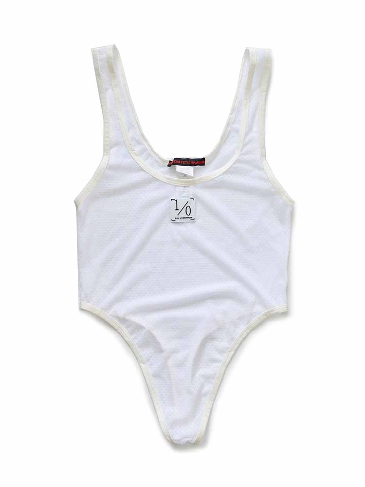 D.M Men's Sexy Lace Nylon Bodysuit