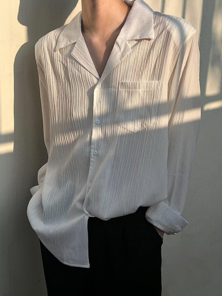 Men's Casual Drape Cuban Collar Shirt