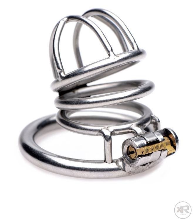 The Pen Deluxe Stainless Steel Locking Chastity Cage