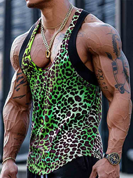 Men's Leopard Print Tank Top