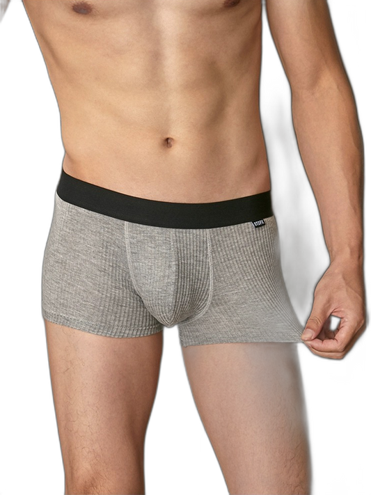 Men's Breathable Threaded Fabric U Convex Trunks