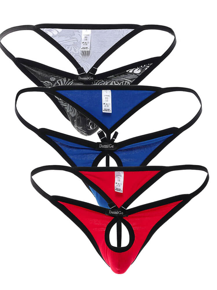 Men's Sexy Cotton T-Back Thong Briefs