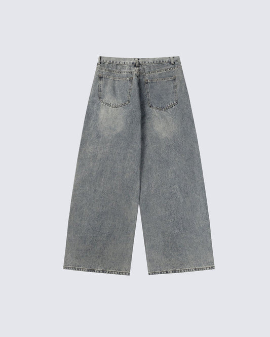 March 2024Baggy Star Patch Denim Jeans