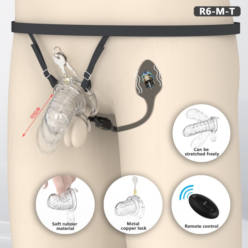 Transparent Flexible Chastity Cage with Stretchable Design (R6)