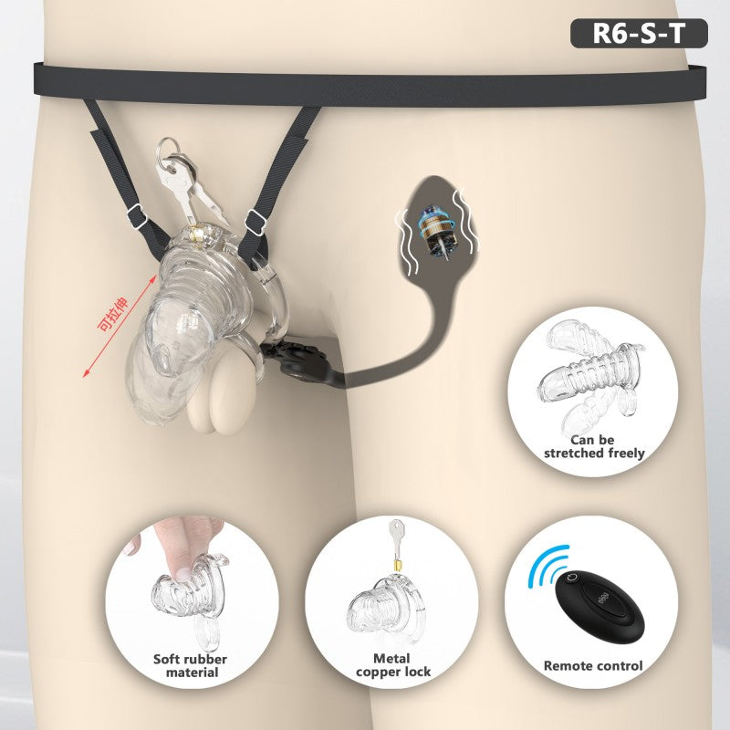 Transparent Flexible Chastity Cage with Stretchable Design (R6)