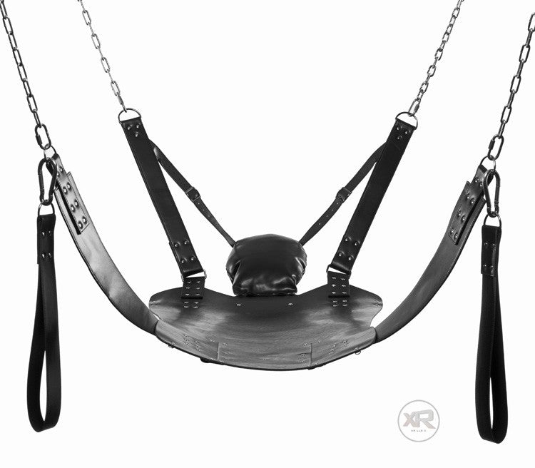 Leather Swing with Pillow and Stirrups