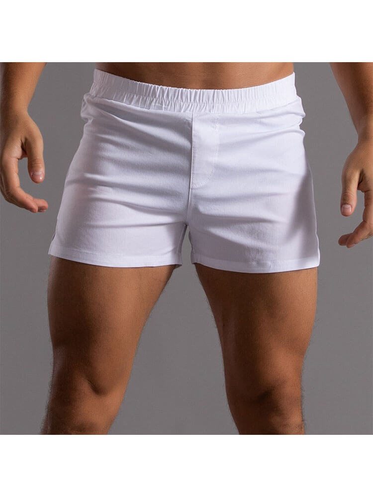Men's Solid-Color Cotton Lounge Shorts