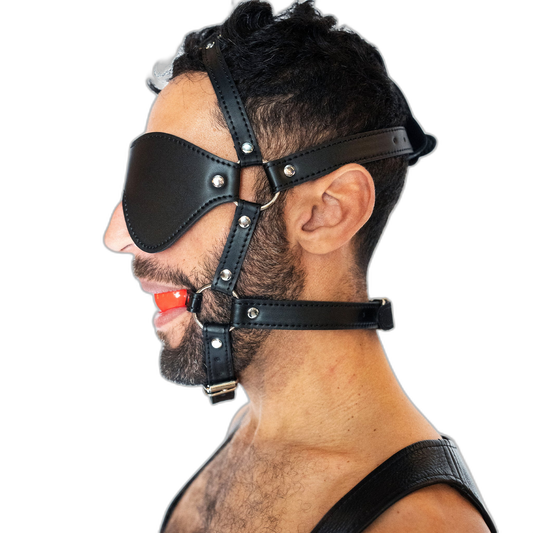 ruff GEAR Rein Head Harness with Silicone Ball Gag