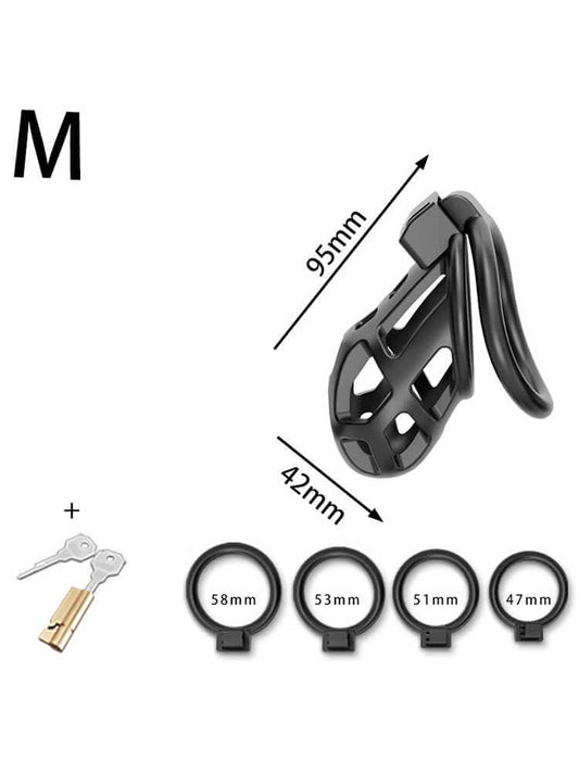 Male Confinement Cage-Like Chastity Lock