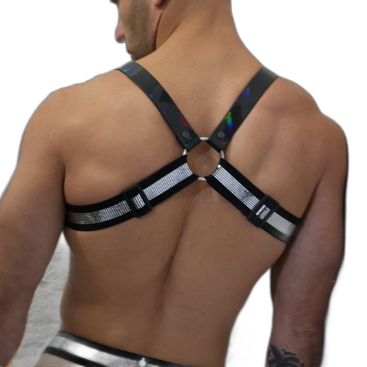 Breedwell Illuminator Bulldog Harness Black Holo