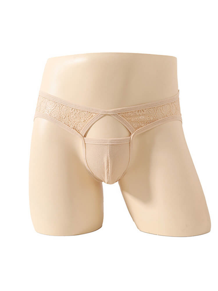Men's Sexy See-Through Mesh Revealing Buttocks Thong