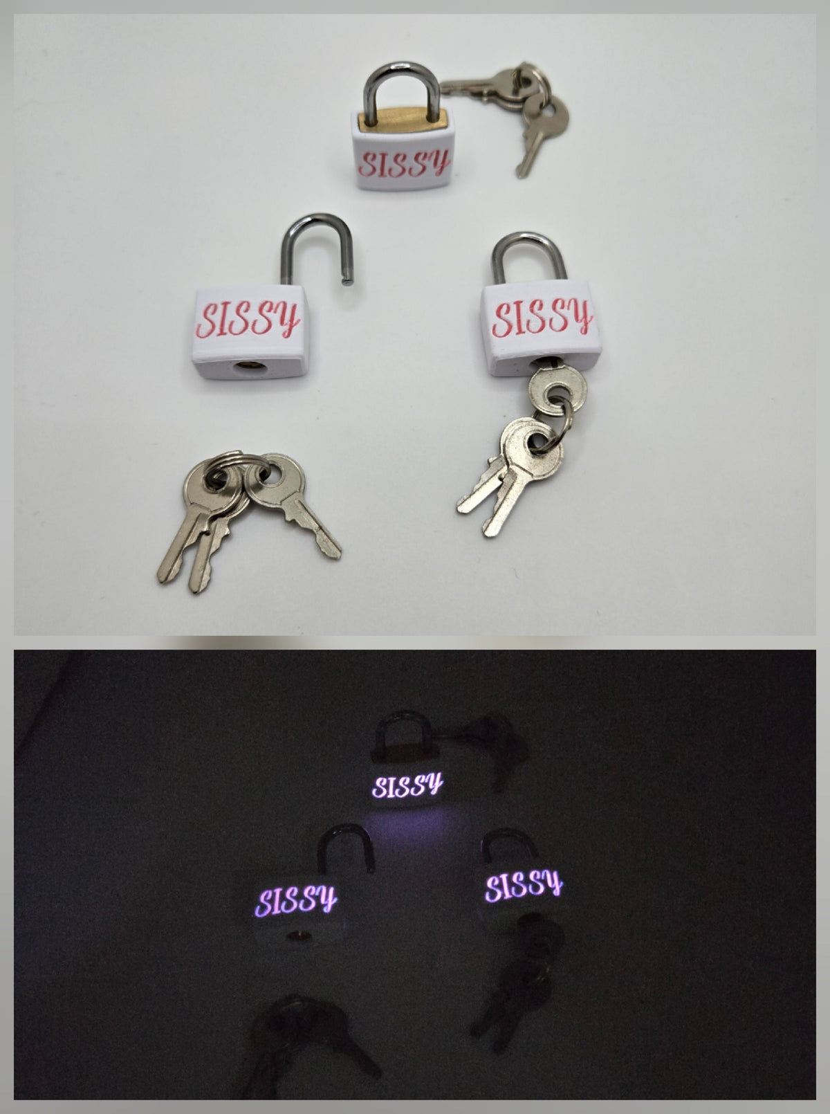 Small Padlock & Cover – Custom Kink Collar Lock, Keyed Alike Options, Glow & Pride Styles