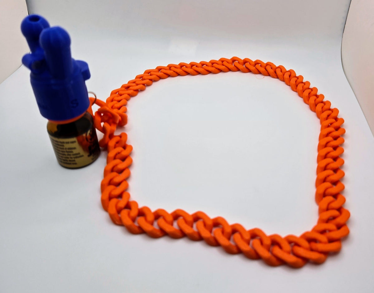 Stretchy Cuban Chain Loop Poppers/Lube Holder Necklace – Colorful, Customizable, Durable & Stylish