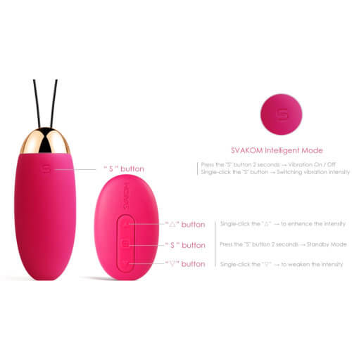 Svakom Elva Remote Control Vibrating Bullet - Violet