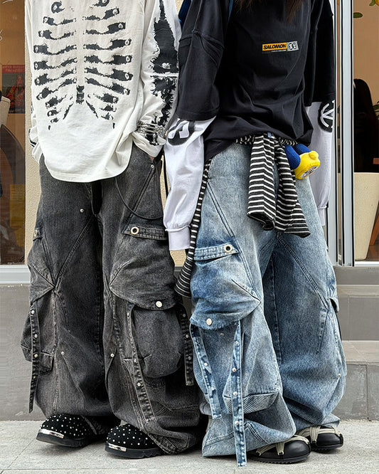 KIIKIO Baggy Cargo Jeans