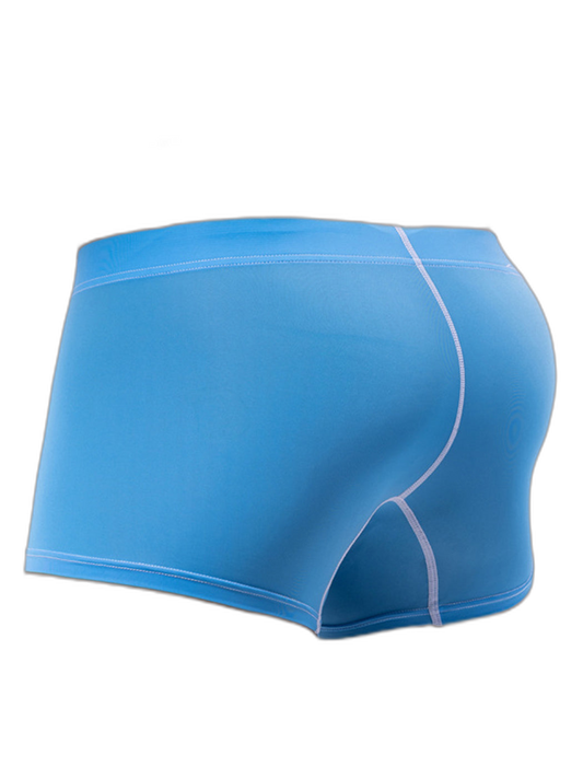 3 Pack Men's Large Pouch Contrast Binding Trunks