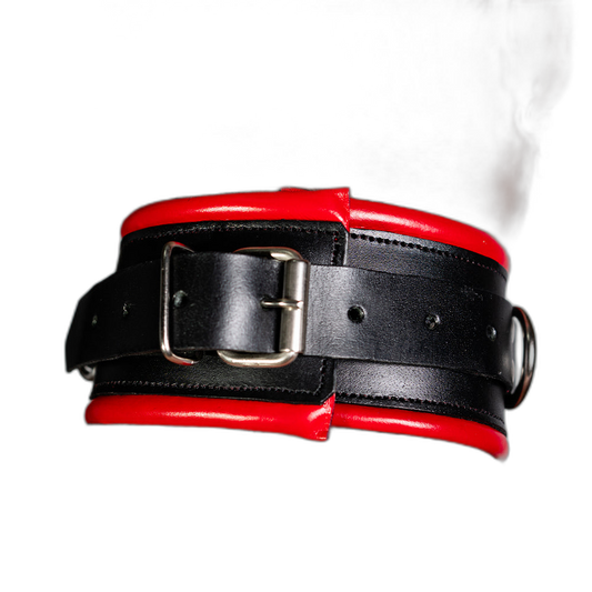 ruff GEAR Leather Padded Neck Collar Red