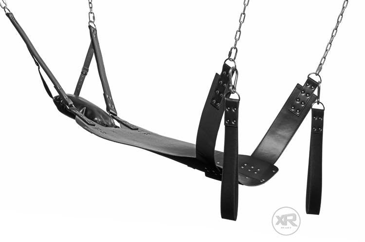 Leather Swing with Pillow and Stirrups