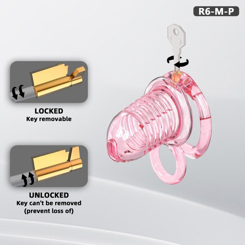 Transparent Flexible Chastity Cage with Stretchable Design (R6)