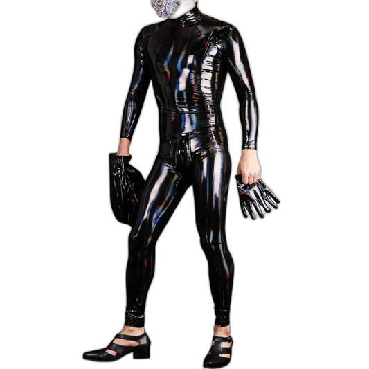 Men's Long Sleeve Spandex Bodysuit