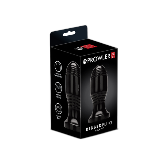 Prowler RED Ribbed Butt Plug Black