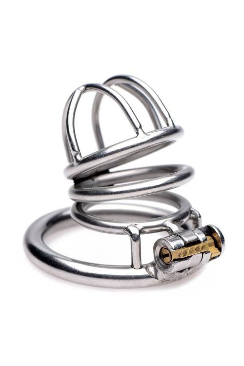 The Pen Deluxe Stainless Steel Locking Chastity Cage